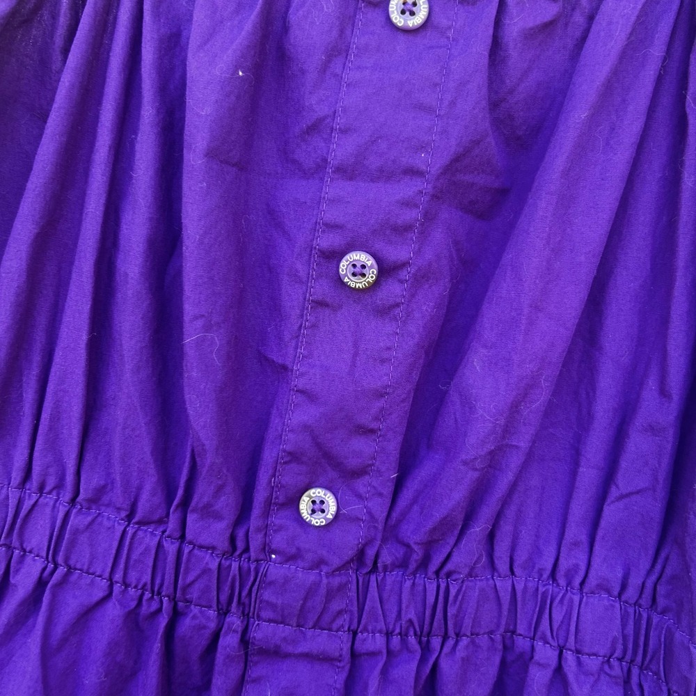 Columbia LSU Tigers Purple‎ Button Front PFG Style Dress Womens XL Cotton - Picture 5 of 10